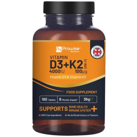 Vitamin D3 4000IU & K2 (180 Tablets)